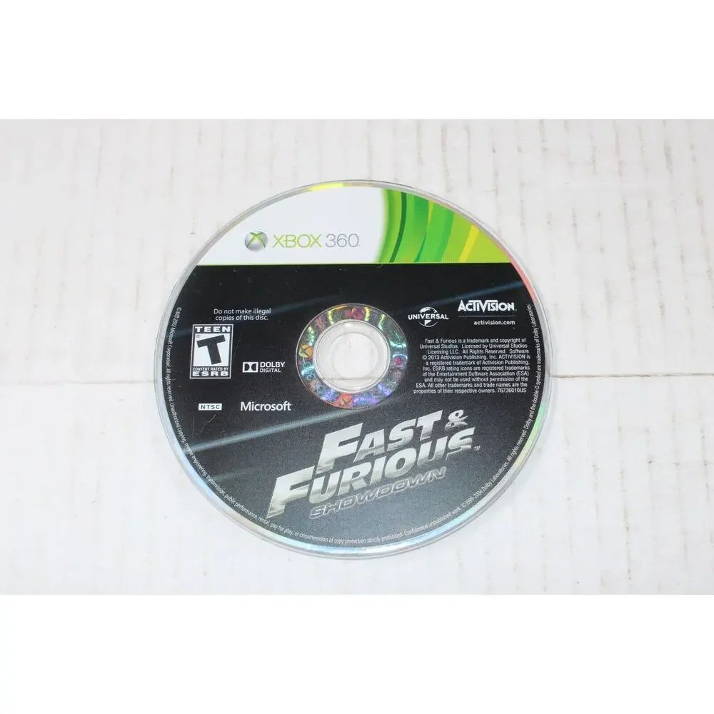 Fast & Furious Showdown (Microsoft XBox 360) Authentic, disc only, tested